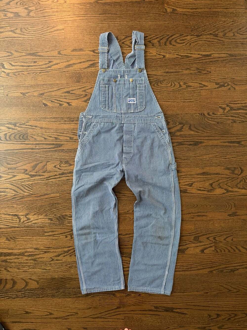 Vintage 70s 80s Made in USA Big Smith Hickory Denim Stripe Bib Overalls